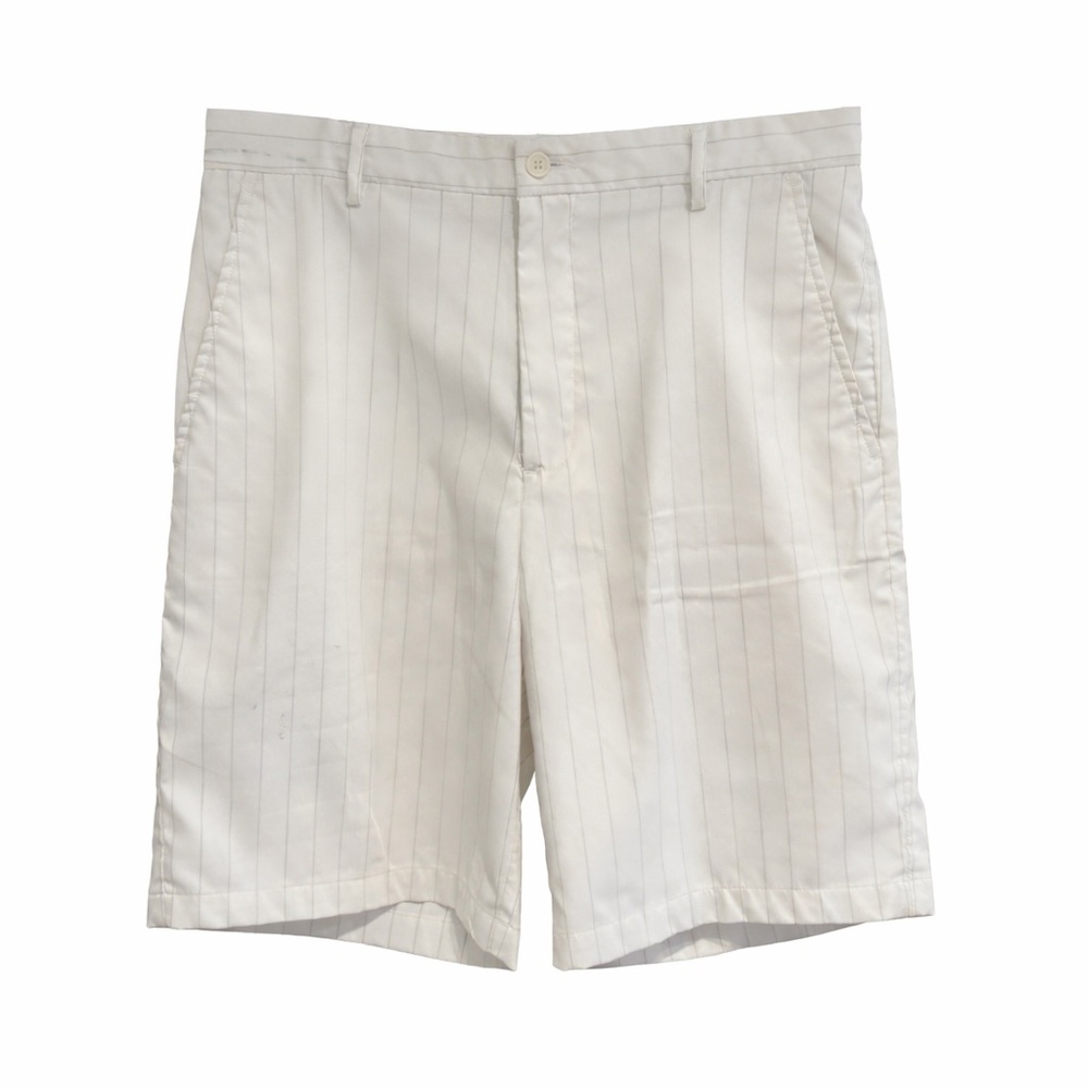 Men’s Golf Shorts Size 32 White Pinstripe Performance Athletic Lightweight